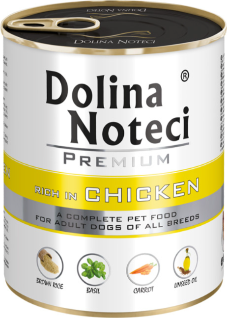 DOLINA NOTECI PREMIUM- CHICKEN- WET FOOD FOR ADULT DOGS- 800 GR CANS