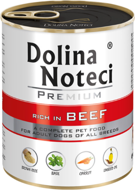 DOLINA NOTECI PREMIUM- BEEF- WET FOOD FOR ADULT DOGS- 800 GR CANS